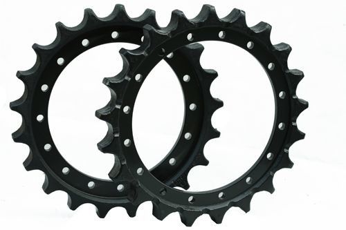 Roda de roda dentada das peças sobresselentes da máquina escavadora da estrutura do mercado de acessórios amarela/cor do preto